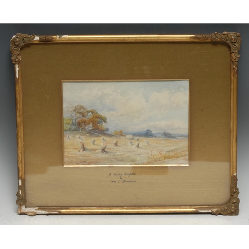 5272 - William Moorhouse
A Surrey Cornfield
signed, titled mount, watercolour, 16cm x 24cm