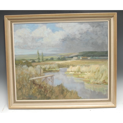 5277 - John Stephen
Showery Day, Near Arundel
signed, titled to verso, oil on board, 48cmx 58cm