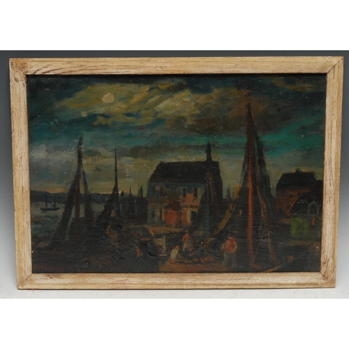 5289 - G Hondius
Abstract Quayside
signed, oil on board, `32cm x 47cm