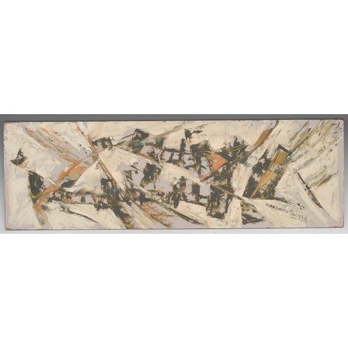 5287 - Barbara Doyle, Abstracts, Raw Flug, signed, oil on board, 50cm x 40cm;  others, various (5)