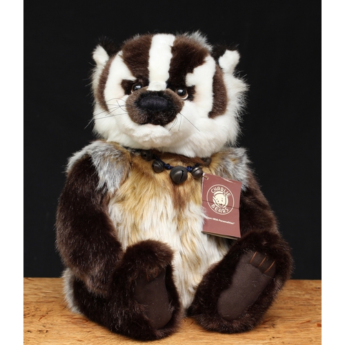 2035 - Charlie Bears CB141470 Gordon Badger/teddy bear, from the 2014 Charlie Bears Plush Collection, desig... 