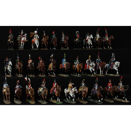2059 - A collection of Del Prado painted cast metal figures, each mounted on horseback, including 1801 2nd ... 