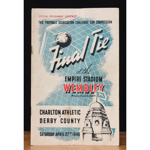 2072 - Sport, Football, Derby County FC - a 1946 F.A. Cup Final programme, Charlton Athletic v Derby County... 