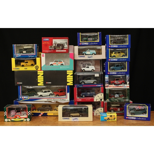2075 - Corgi 93735 Mini Special Editions set, comprising three models, window boxed; Corgi C18/1 Mini Racer... 