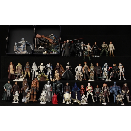 2085 - A collection of Hasbro Star Wars loose action figures and accessories, from various films, comprisin... 