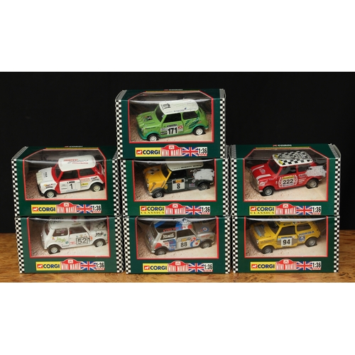 2092 - Corgi 1:36 scale Mini Mania diecast models, comprising 04422 1997 Monte Carlo Rally Dave Paveley/And... 