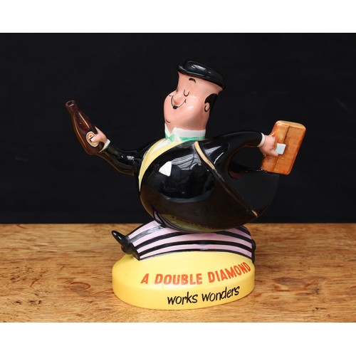 2099 - Advertising, Breweriana - a Beswick Double Diamond advertising bar top figural water jug, modelled a... 