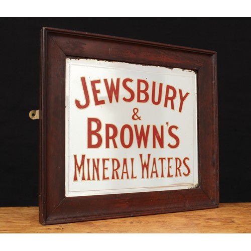 2112 - Advertising - an early 20th century Jewsbury & Brown's rectangular point of sale advertising mirror,... 