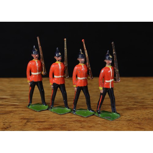 2115 - W Britain (Britains) No.76 Duke of Cambridge's Owns, The Middlesex Regiment, comprising four figures... 