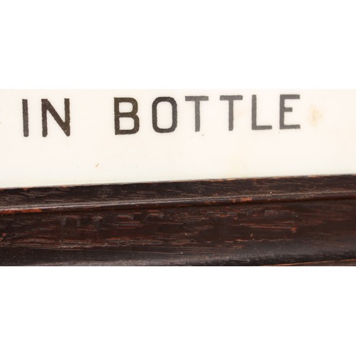 2117 - Advertising, Breweriana - an early 20th century Bass rectangular milk glass advertising sign, painte... 