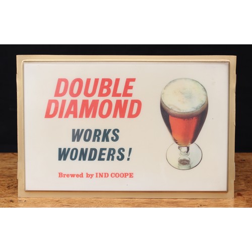 2132 - Advertising, Breweriana - a retro 1970's Ind Coope Double Diamond rectangular shaped pictorial adver... 