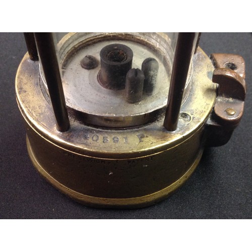 81 - British Miners Davy Lantern. Makers marked 