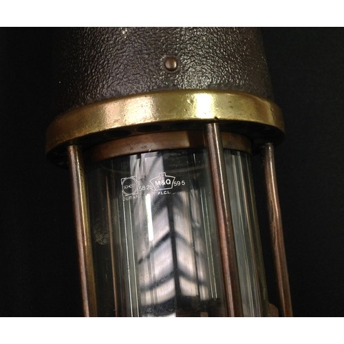 81 - British Miners Davy Lantern. Makers marked 