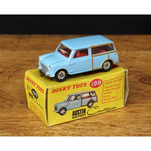 2177 - Dinky Toys 199 Austin Se7en (Seven) Countryman, pale blue body, red interior, spun hubs, boxed