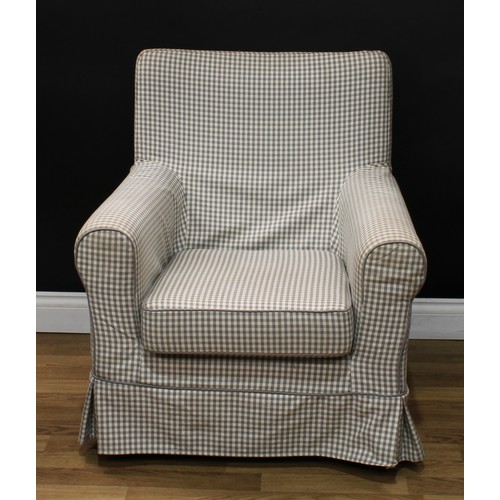123A - An Ikea sitting room armchair, 85cm high, 78cm wide, the seat 44cm wide and 49cm deep