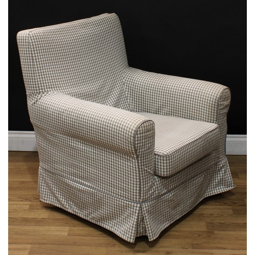 123A - An Ikea sitting room armchair, 85cm high, 78cm wide, the seat 44cm wide and 49cm deep