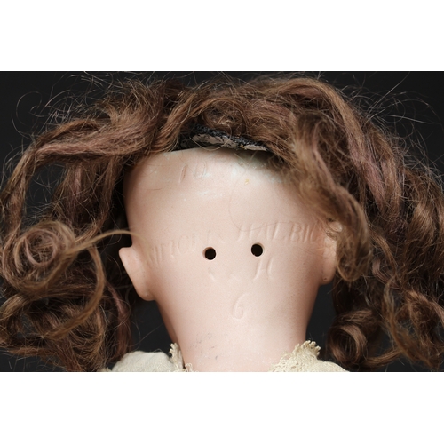 2217 - A Simon & Halbig (Germany) bisque head and ball jointed painted composition bodied doll, weighted sl... 