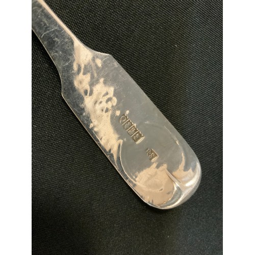 293 - A late George III Irish silver berry spoon, Richard Sawyer, Dublin 1812, 57g.