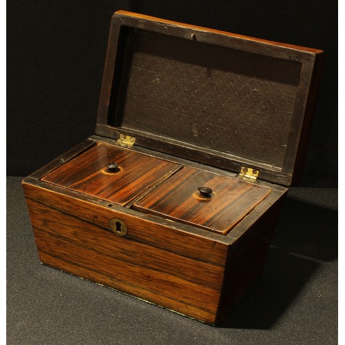 90 - A 19th century mahogany sarcophagus tea caddy, c.1840