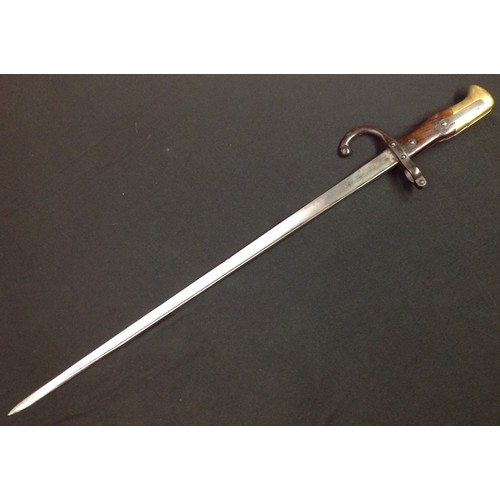 61 - French 1874 pattern Graz Bayonet with 520mm single edge blade. Arsenal maker marked St. Etienne and ... 