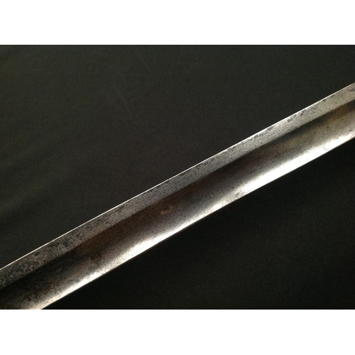 65 - Italian Model 1860 heavy cavalry troopers sword with single edged fullered blade 895mm in length, Ge... 