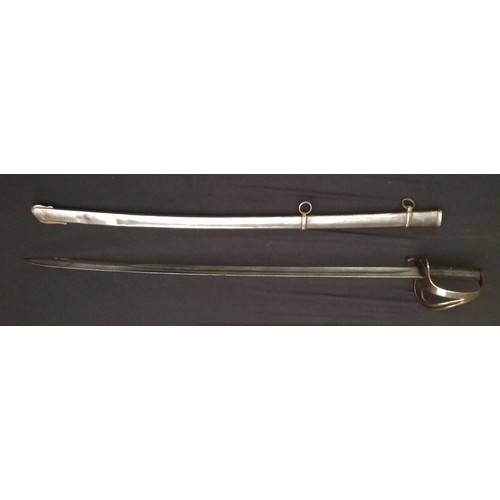 66 - British Crimean War era 1853 Pattern Cavalry Sword with single edged fullered blade 895mm in length.... 