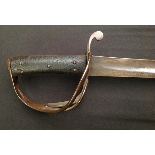 66 - British Crimean War era 1853 Pattern Cavalry Sword with single edged fullered blade 895mm in length.... 