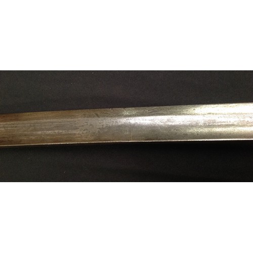 66 - British Crimean War era 1853 Pattern Cavalry Sword with single edged fullered blade 895mm in length.... 