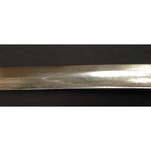 66 - British Crimean War era 1853 Pattern Cavalry Sword with single edged fullered blade 895mm in length.... 