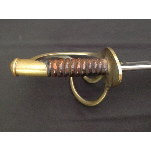 68 - US Civil War 1864 Pattern Cavalry Sabre with curved fullered single edged blade 885mm in length. Mar... 