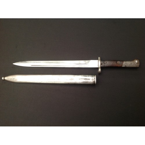 89 - British 1888 pattern Lee-Metford bayonet by Wilkinson, London, 30.5cm blade marked 3 02, two-piece w... 