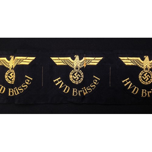 144 - WW2 Third Reich Deutsche Reichsbahn HVD Brussel sleeve eagles x 5. HVD = 