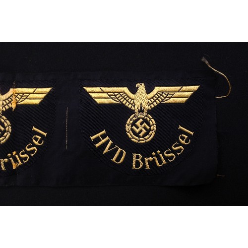 144 - WW2 Third Reich Deutsche Reichsbahn HVD Brussel sleeve eagles x 5. HVD = 