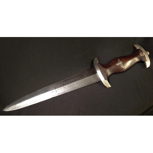 149 - WW2 Third Reich SA Dienstdolch SA Dagger with 210mm long double edged blade with 