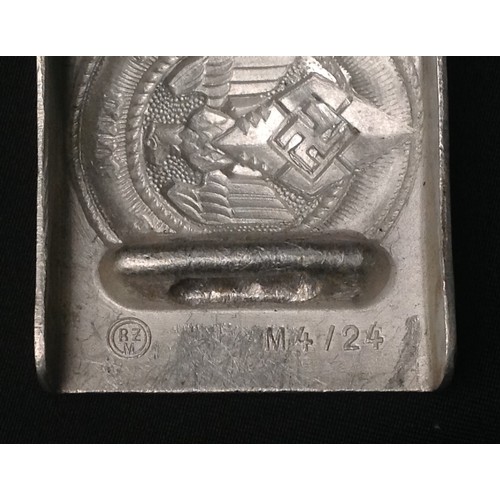 150 - WW2 Third Reich Hitler Jugend Belt buckle & Belt. Buckle is partialy de-nazified with some dents to ... 