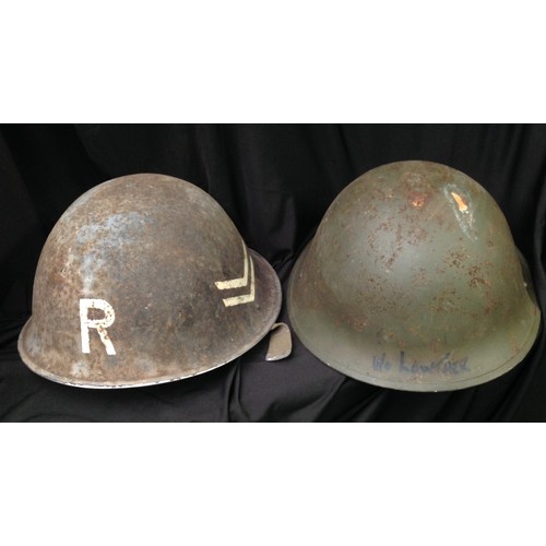 165 - British MkIV Steel Helmet. Original painted insignia with 