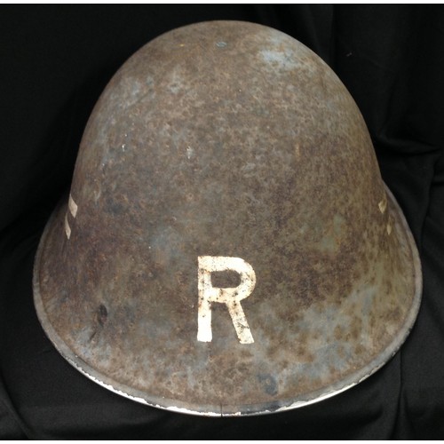 165 - British MkIV Steel Helmet. Original painted insignia with 