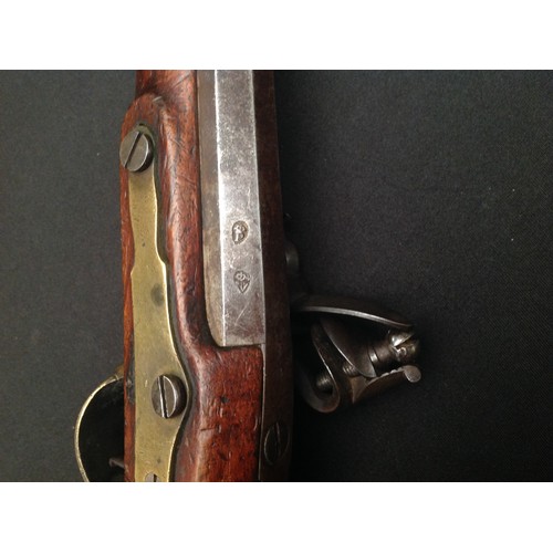 185 - A Pair of Flintlock Pistols by WW Mason. 220mm long Octagonal barrel. Approx 14mm bore. English Proo... 