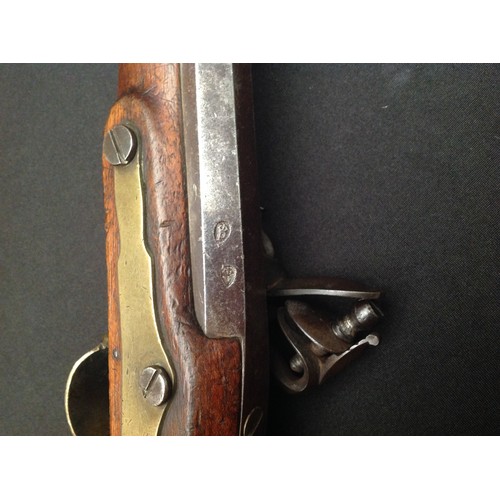 185 - A Pair of Flintlock Pistols by WW Mason. 220mm long Octagonal barrel. Approx 14mm bore. English Proo... 