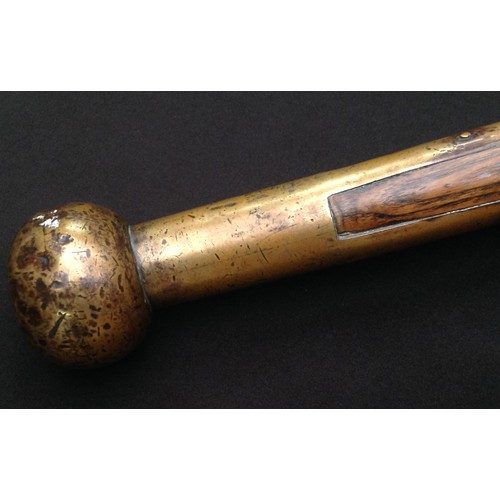 205 - Victorian Police Tipstaff Truncheon. Heavy lead weighted brass ball finial. Brass cap to opposite en... 