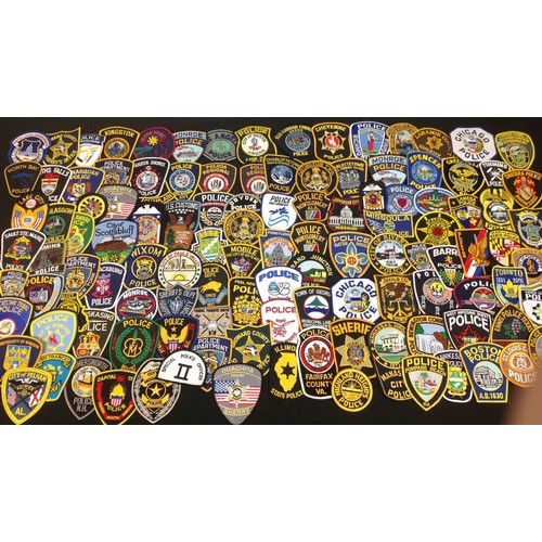 216 - A very large collection of approx 230 plus US Police Shoulder Sleeve Insignias, plus private securit... 