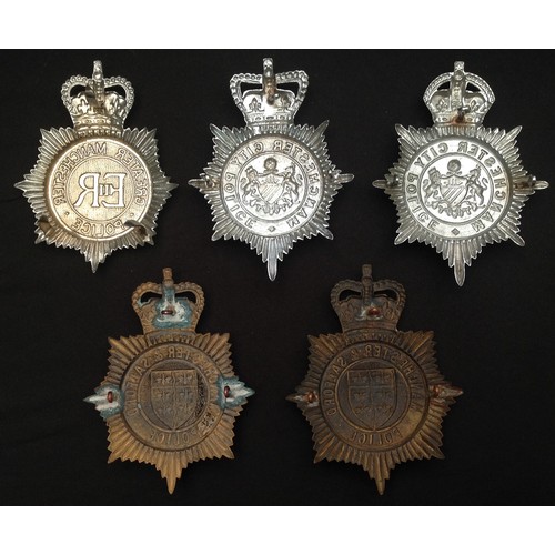 228 - Kings Crown Manchester City Police Helmet Plate: Queens Crown Manchester City Police: Queens Crown N... 