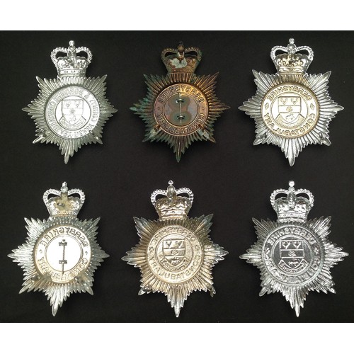 230 - Queens Crown Derby County & Borough Constabulary Helmet Plate: Derbyshire Constabulary Night Plate: ... 