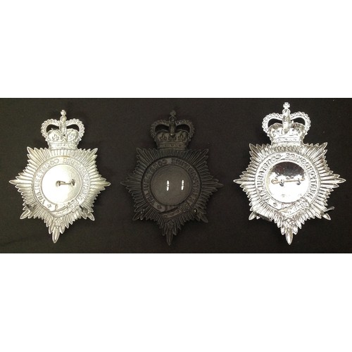 233 - Hertfordshire Constabulary ERII Helmet Plates x 3 including one Night Plate. (3)