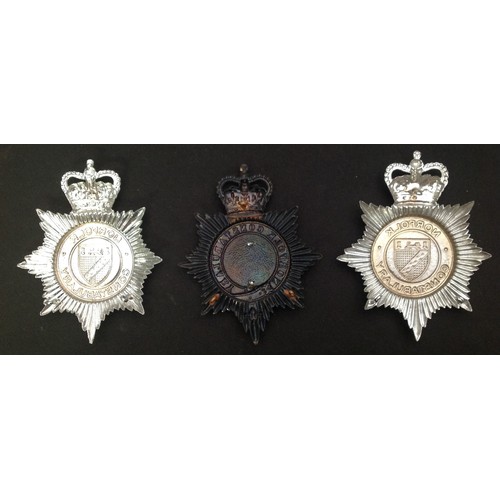 249 - Queens Crown Norfolk Constabualry Night Plate: Norfolk Constabulary Helmet Plates x 2. (3)