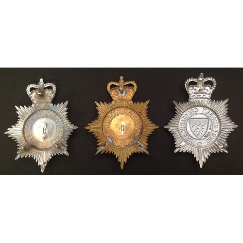 255 - Queens Crown West Sussex Constabulary Helmet Night Plate: Queens Crown West Sussex Constabulary Helm... 