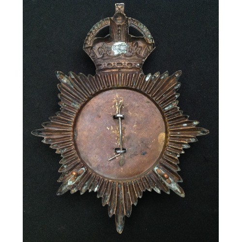 262 - Kings Crown Durham County Constabulary Night Plate: Queens Crown Durham County Constabulary Night Pl... 