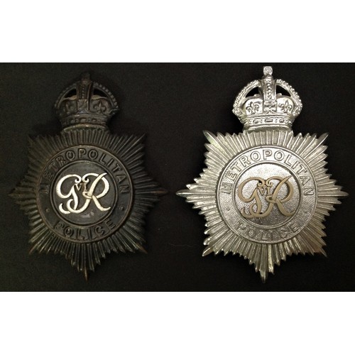 268 - Kings Crown GR VI Metropolitan Police Night Plate: Kings Crown GR VI Metropolitan Police Helmet plat... 