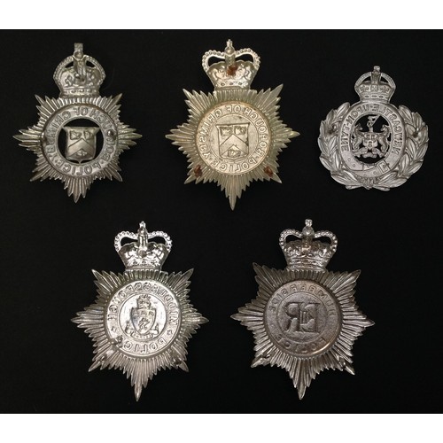 278 - Kings Crown Borough of Grimsby Police Helmet Plate: Queens Crown Borough of Grimsby Police Helmet Pl... 