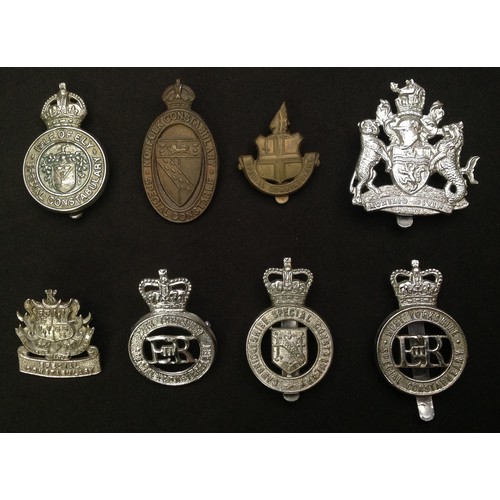 296 - A collection of Special Constabulary Police Cap Badges and Lapel badges to include: Kings Crown Isle... 